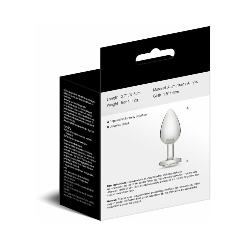 Me You Us Crystal Jewels Metal Plug Clear L