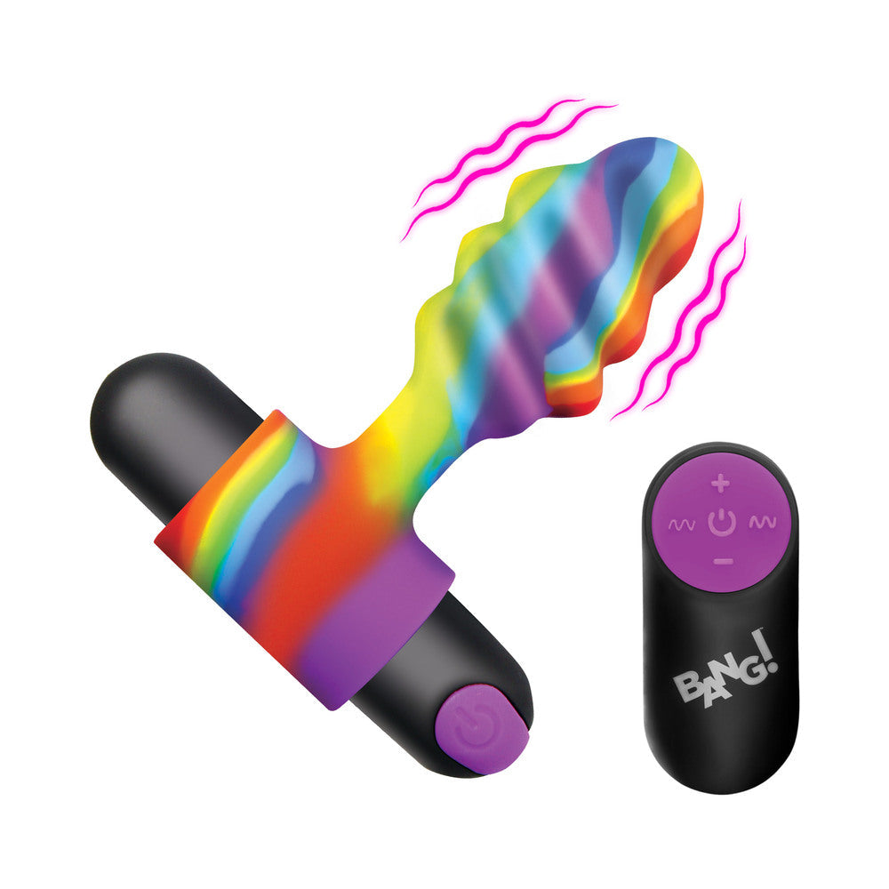BANG! Vibrating Rainbow Butt Plug