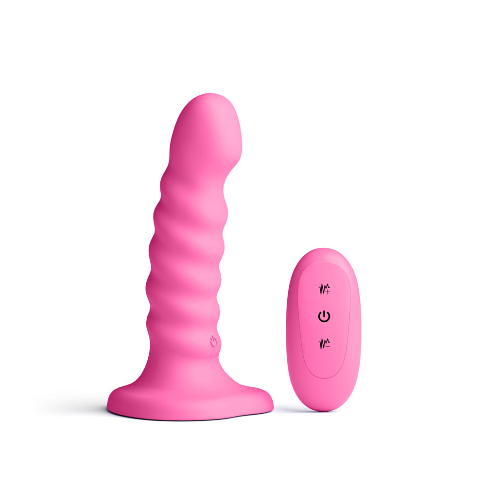 Colours Ribbed Vibrating 5in Pink