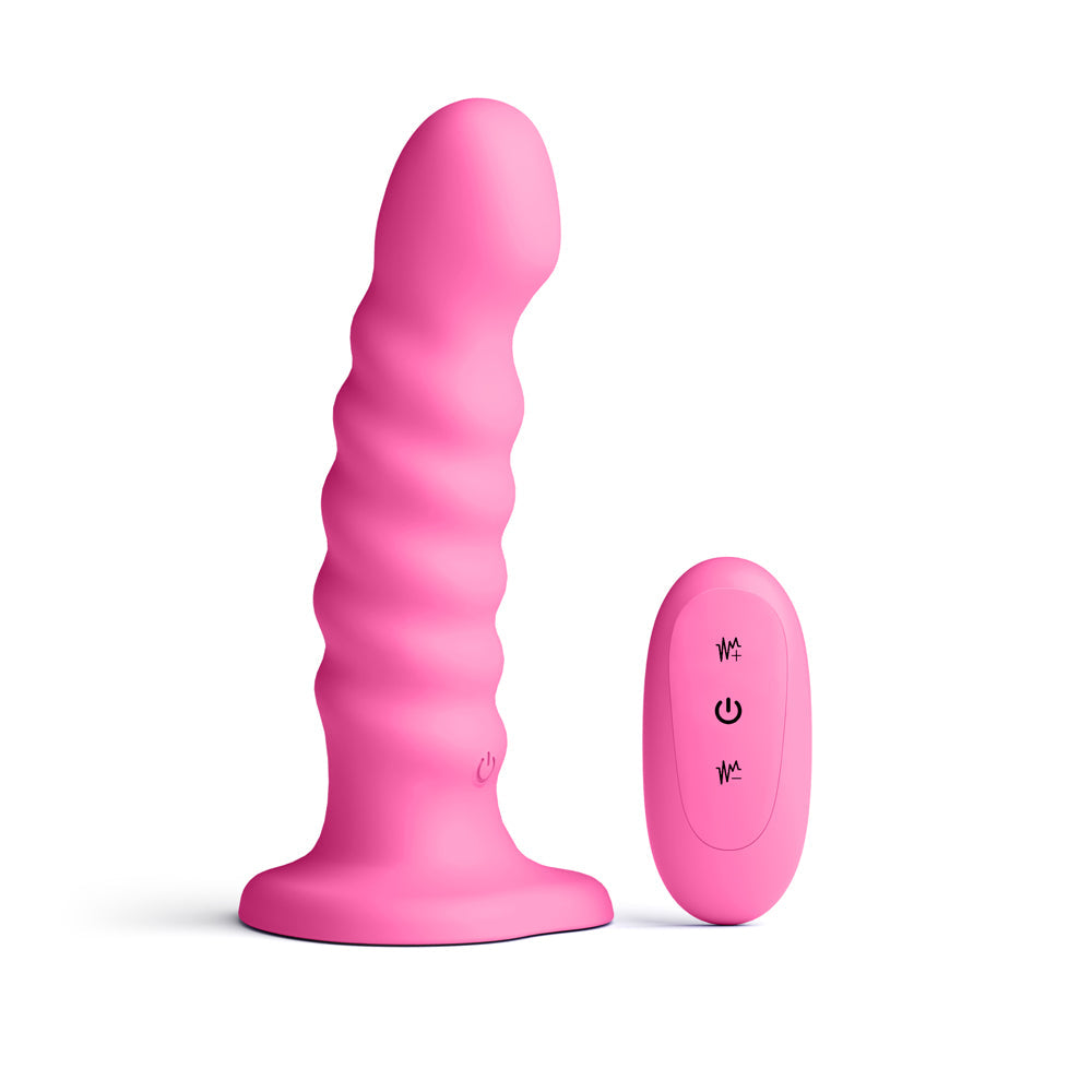 Colours Ribbed Vibrating 6in Pink
