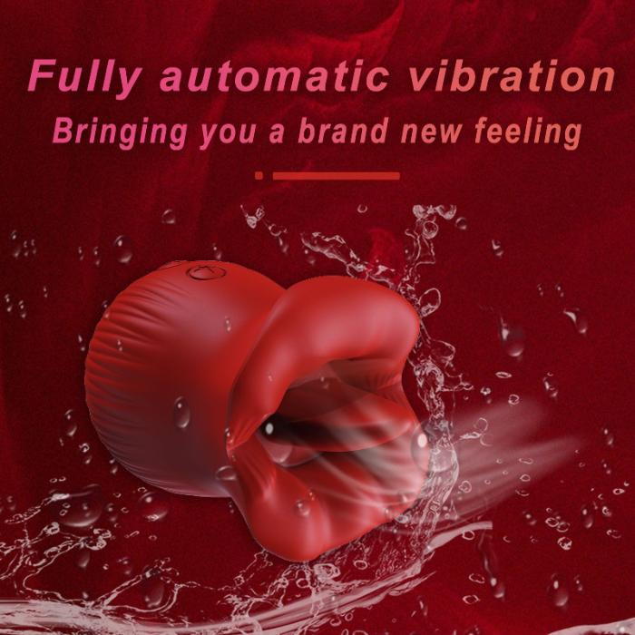 YL Clit Vibrating & Licking Rose Vibrator